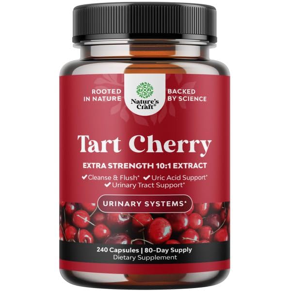 Natures Craft Tart Cherry Powder Capsules front view