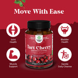 Natures Craft Tart Cherry Uric Acid Supplement capsules in hand