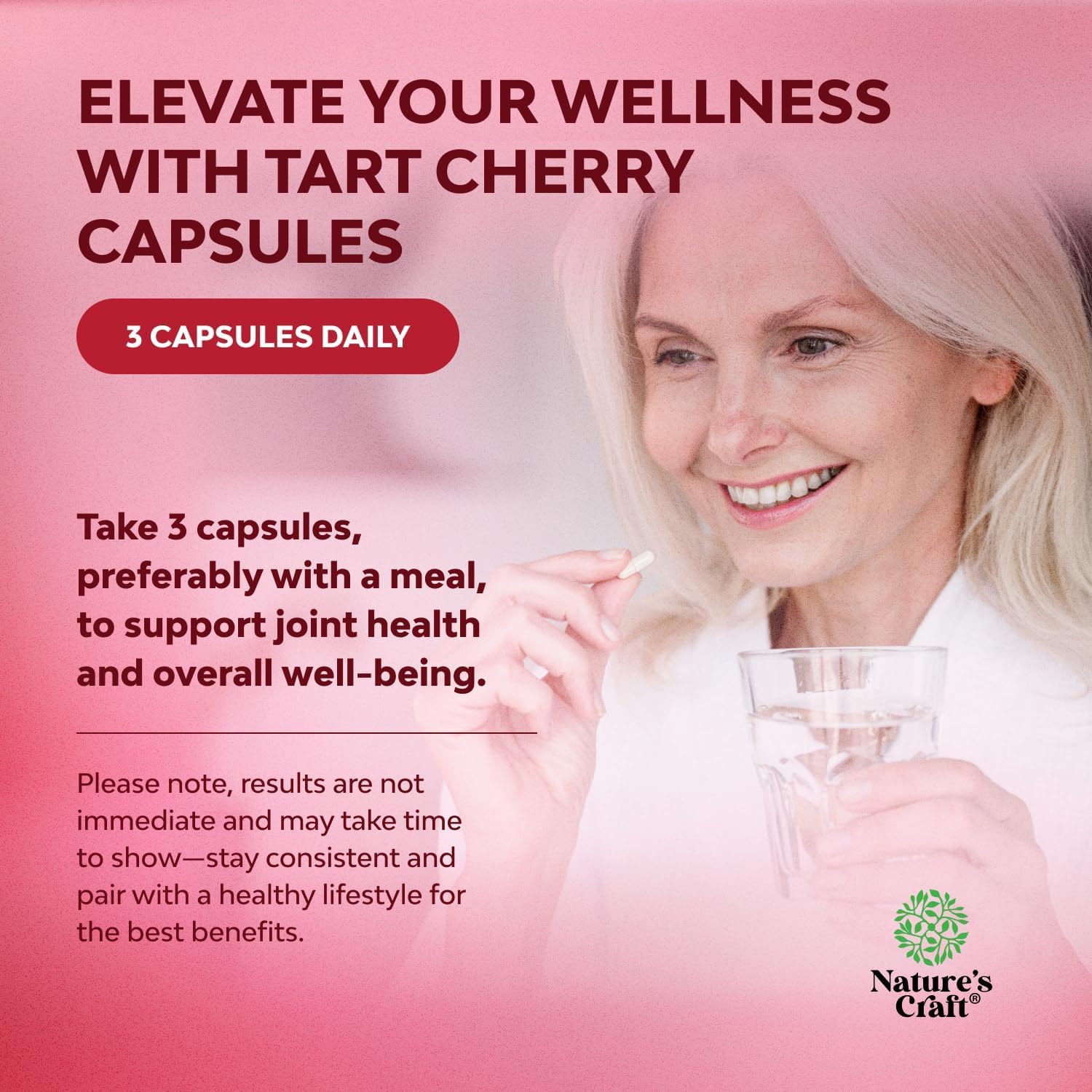 Natures Craft Tart Cherry Uric Acid Supplement ingredients list