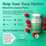 Natures Craft Teen Multivitamin Gummies back view showing ingredients