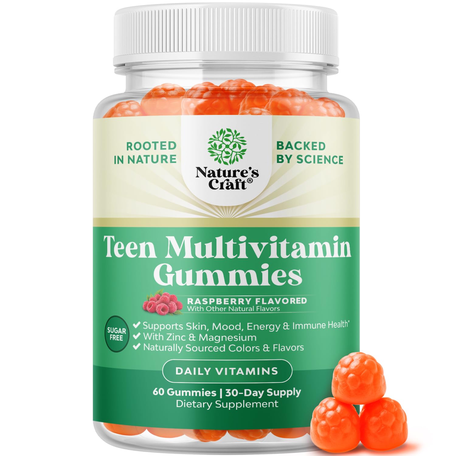 Natures Craft Teen Multivitamin Gummies front view with packaging