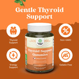Natures Craft Thyroid Support Gummies on a wooden table