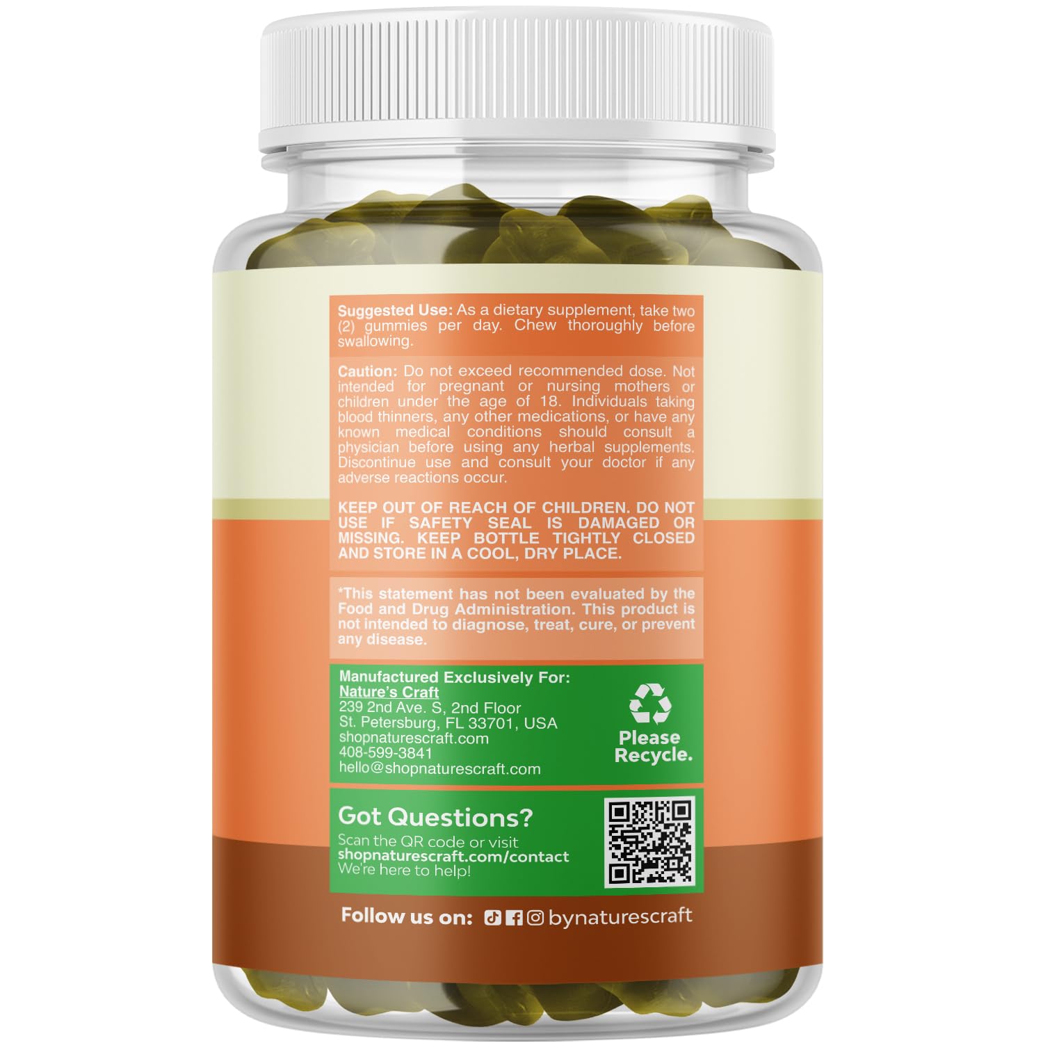 Natures Craft Thyroid Support Gummies packaging side view