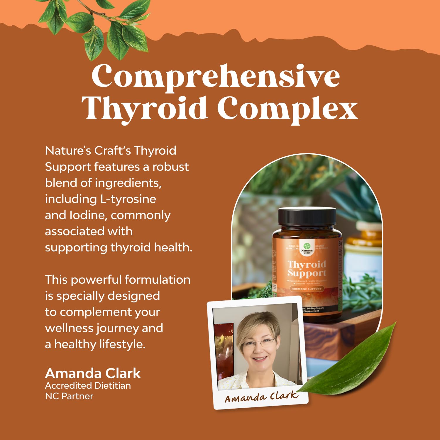 Natures Craft Thyroid Support Supplement bottle with label