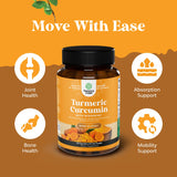 Natures Craft Turmeric Curcumin Supplement 1800mg capsules on a table