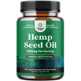 Natures Craft Vegan Omega 3-6-9 Hemp Seed Oil Capsules front view