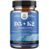 Natures Craft Vitamin D3 & K2 2000 IU supplement front view