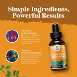 Natures Craft Vitamin D3 K2 Drops 2000 IU label close-up