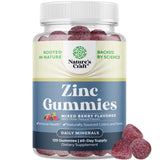 Natures Craft Zinc Gummies 50mg front view with packaging