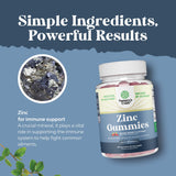 Natures Craft Zinc Gummies 50mg lifestyle scene with bottle