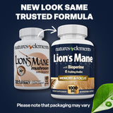 Natures Elements Lion’s Mane Mushroom Extract 1000mg capsules side view