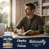Natures Elements Lion’s Mane Mushroom Extract 1000mg capsules with packaging