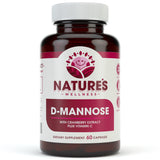 Natures Wellness D-Mannose Cranberry Extract 60 capsules bottle front view