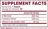 Natures Wellness D-Mannose Cranberry Extract bottle side view