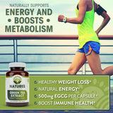 Natures Wellness Green Tea Extract Capsules 500mg bottle with label