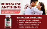 Natures Wellness Horny Goat Weed Supplement back view with nutritional information