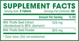 Natures Wellness Milk Thistle Extract 1350mg back view of bottle