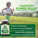 Natures Wellness Milk Thistle Extract 1350mg with measuring spoon