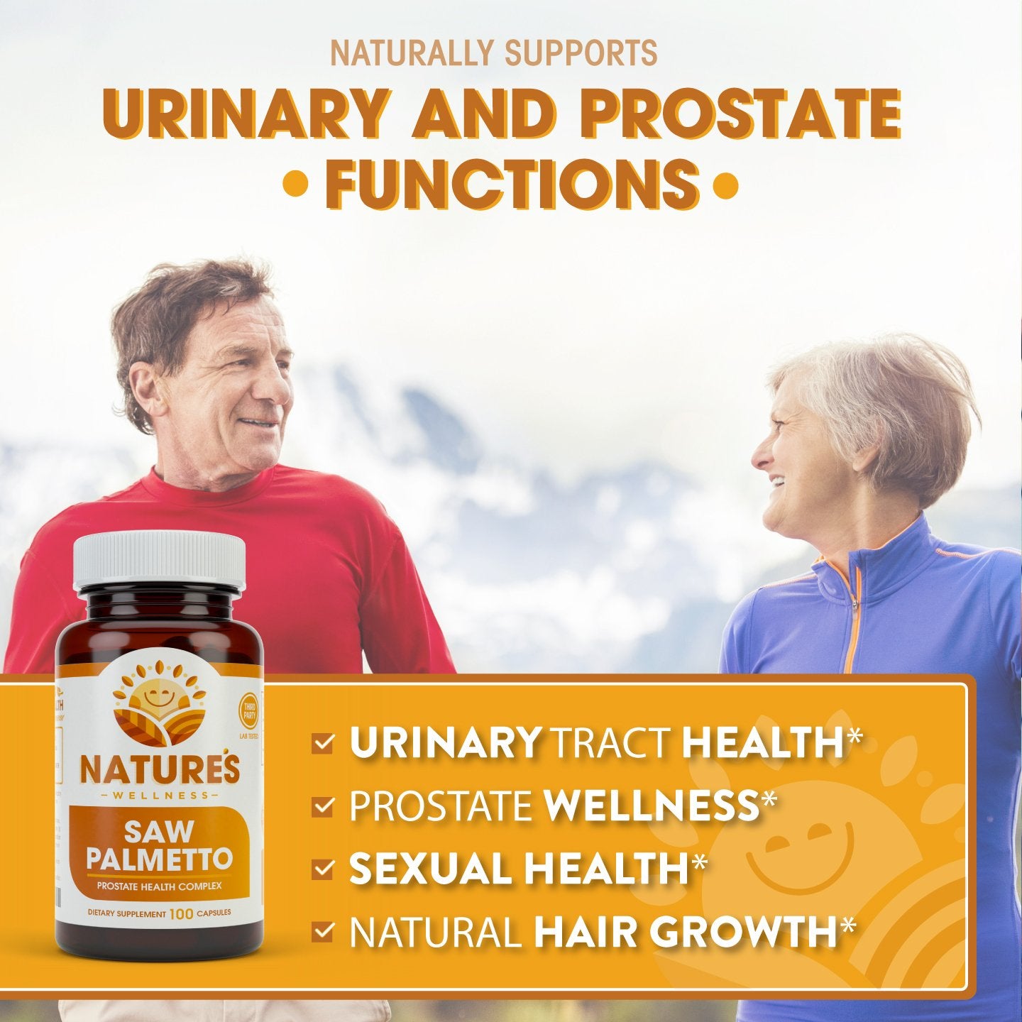 Natures Wellness Saw Palmetto Berry + Extract 1000mg packaging
