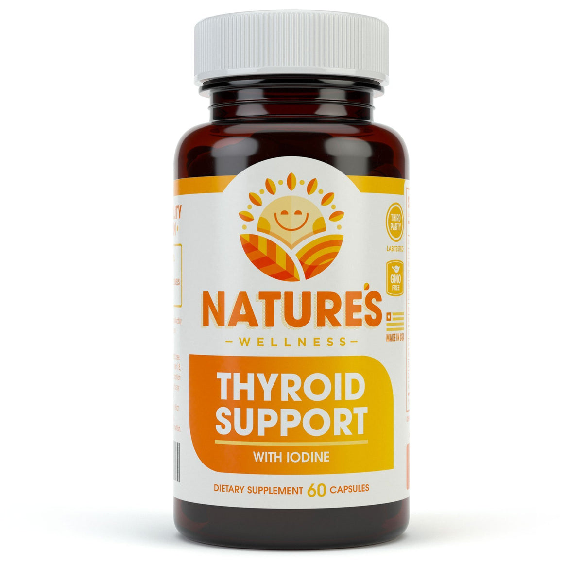 Natures Wellness Thyroid Support Supplement front view with packaging