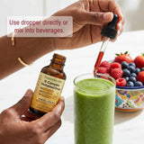 NATURESECRETS B-Complex Methylated Drops 120 mL bottle on a wooden table