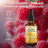 NATURESECRETS B-Complex Methylated Drops bottle with dropper in use