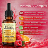 NATURESECRETS B-Complex Methylated Drops packaging side view