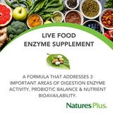 NaturesPlus Acti-Zyme Multi-Enzyme Capsules back view