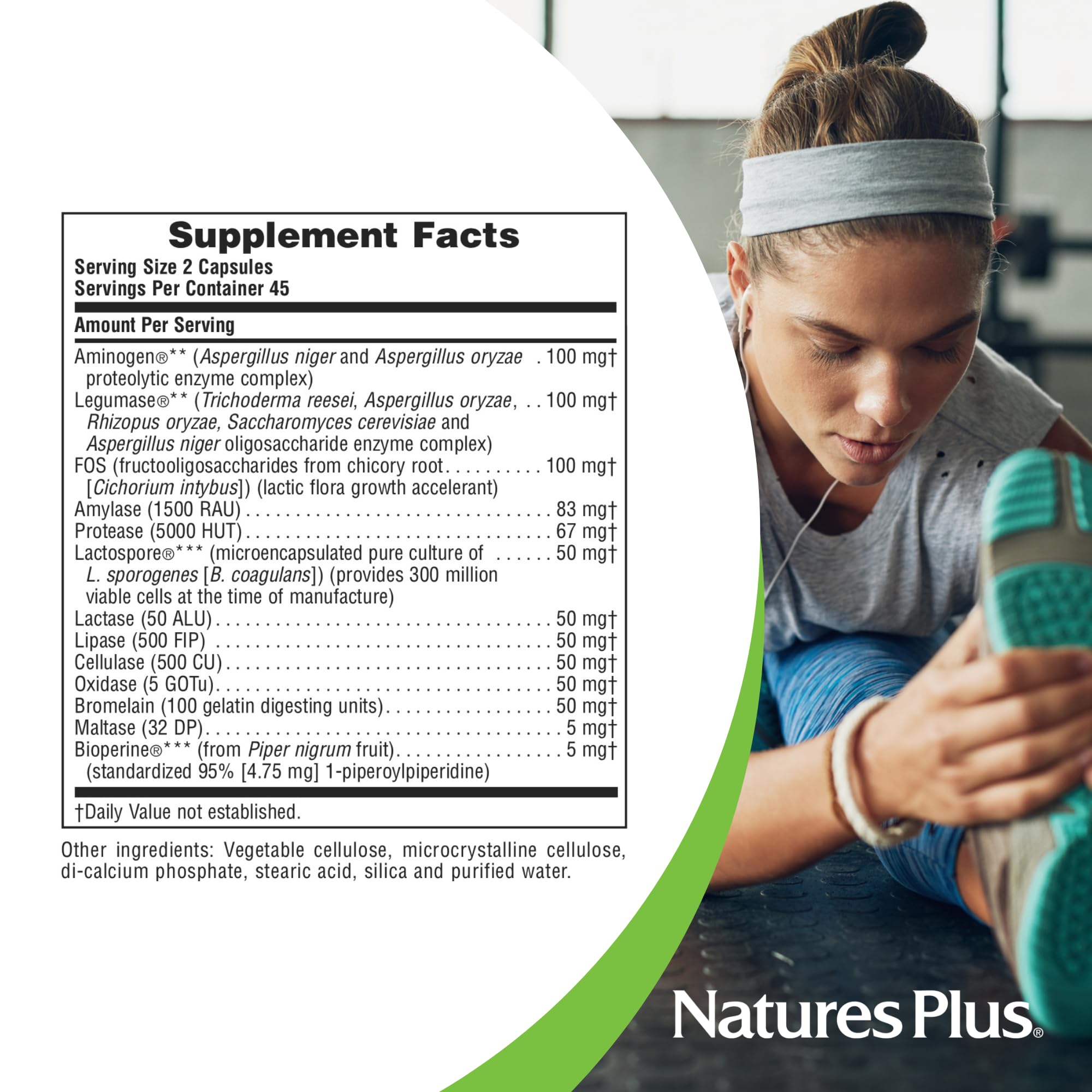 NaturesPlus Acti-Zyme Multi-Enzyme Capsules close-up of capsules