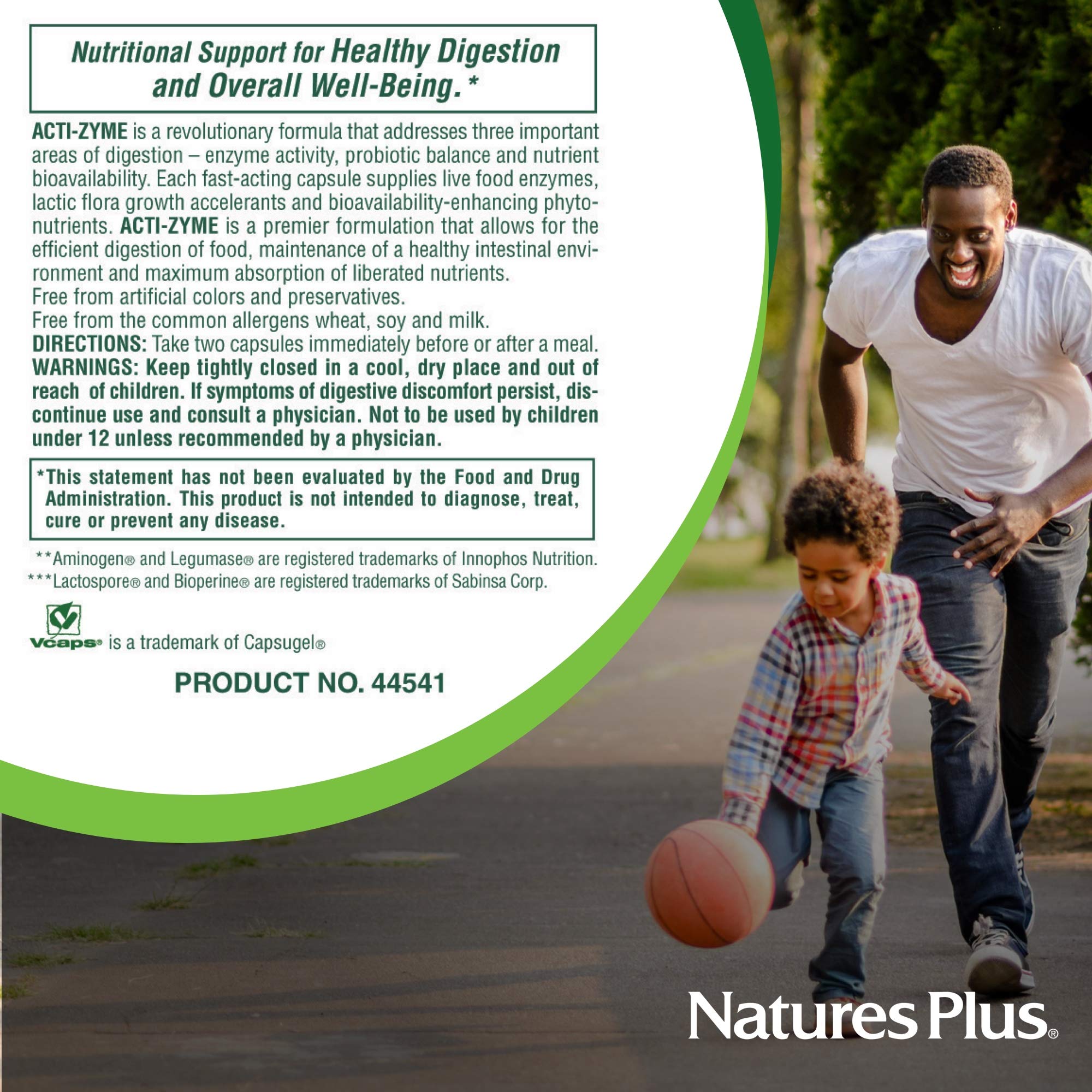 NaturesPlus Acti-Zyme Multi-Enzyme Capsules packaging