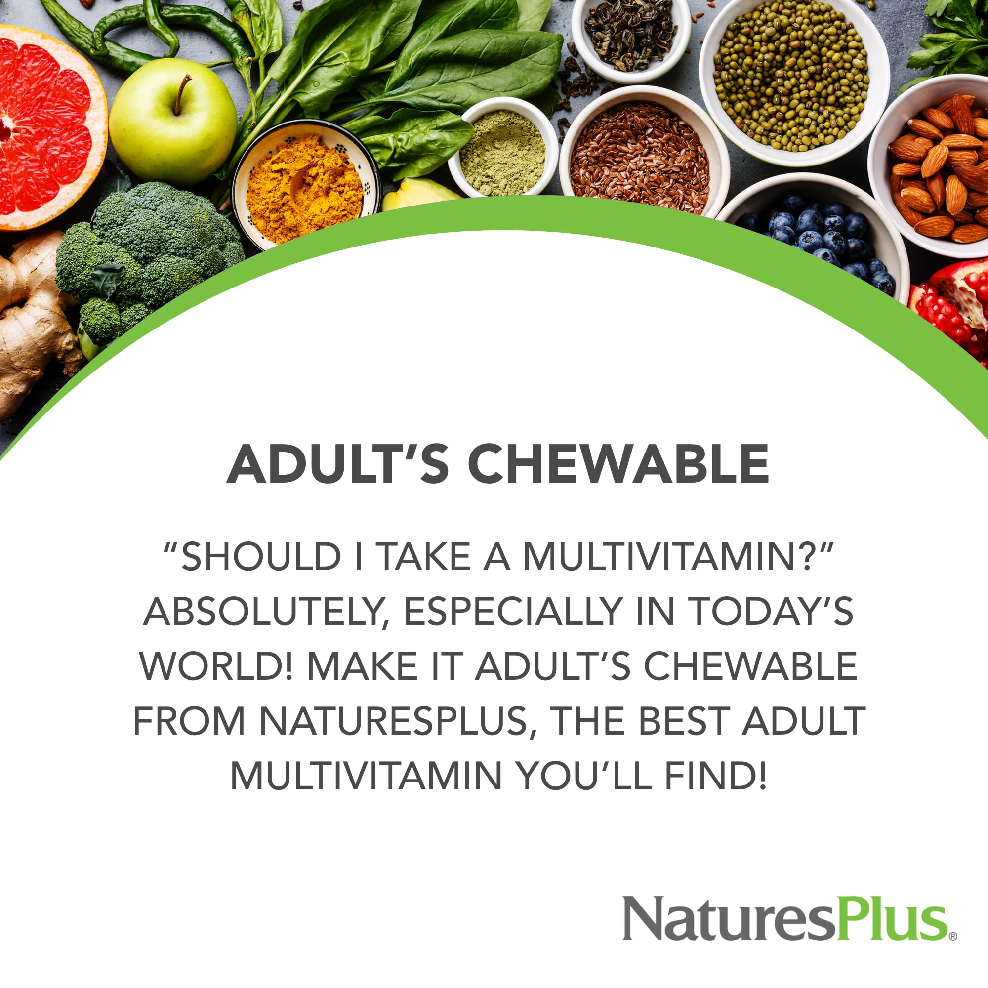 NaturesPlus Adult Chewable Multivitamins nutritional information