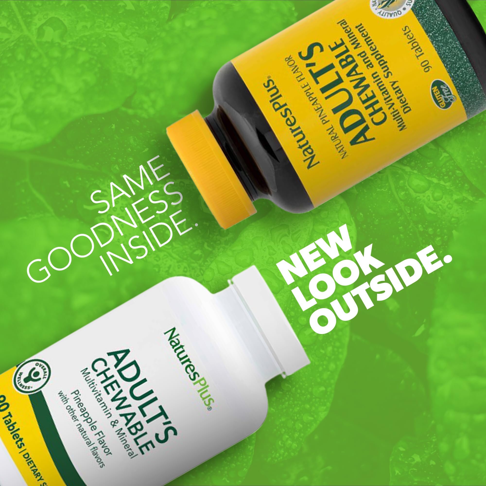 NaturesPlus Adult Chewable Multivitamins tablet close-up