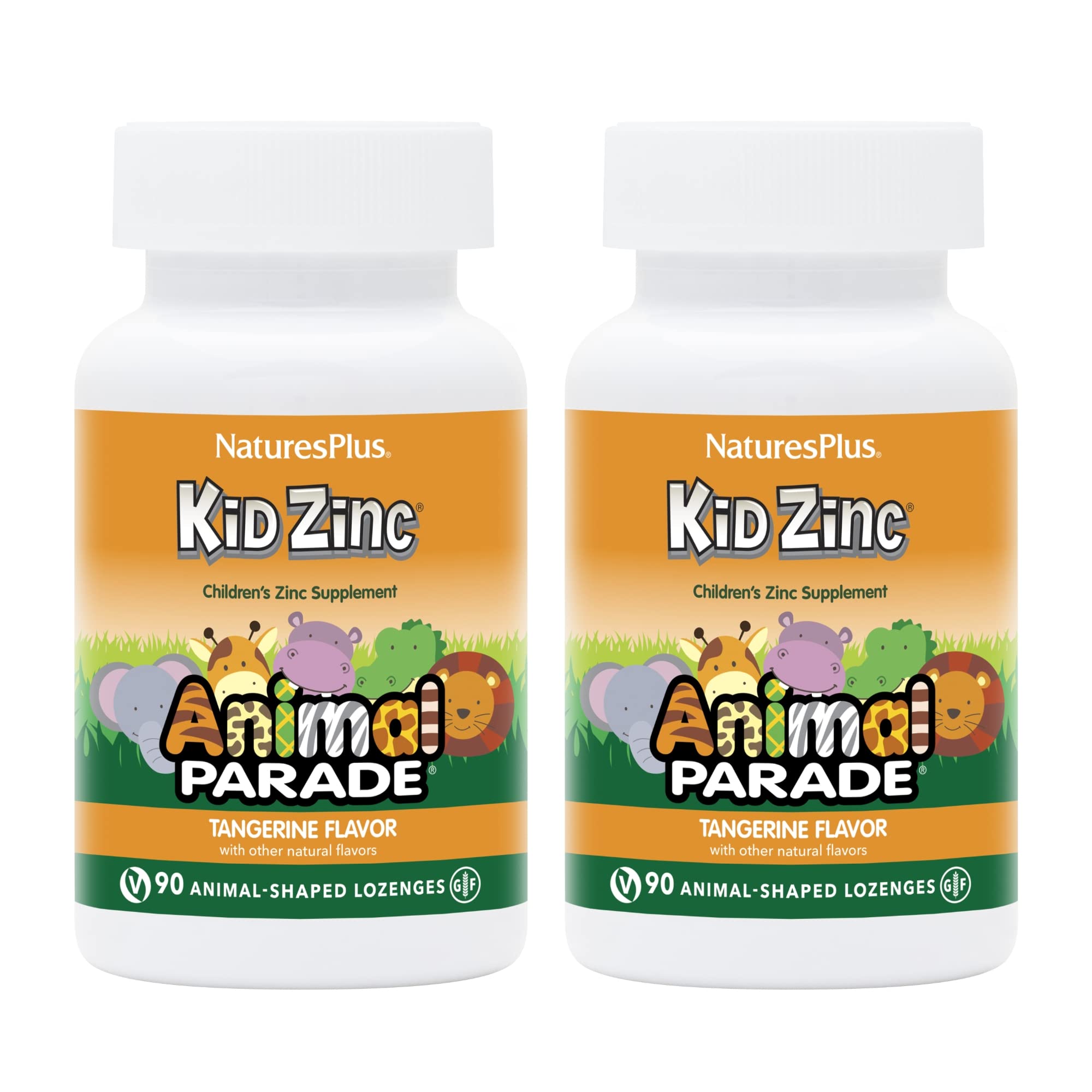 NaturesPlus Animal Parade KidZinc 8mg Zinc Lozenges front view
