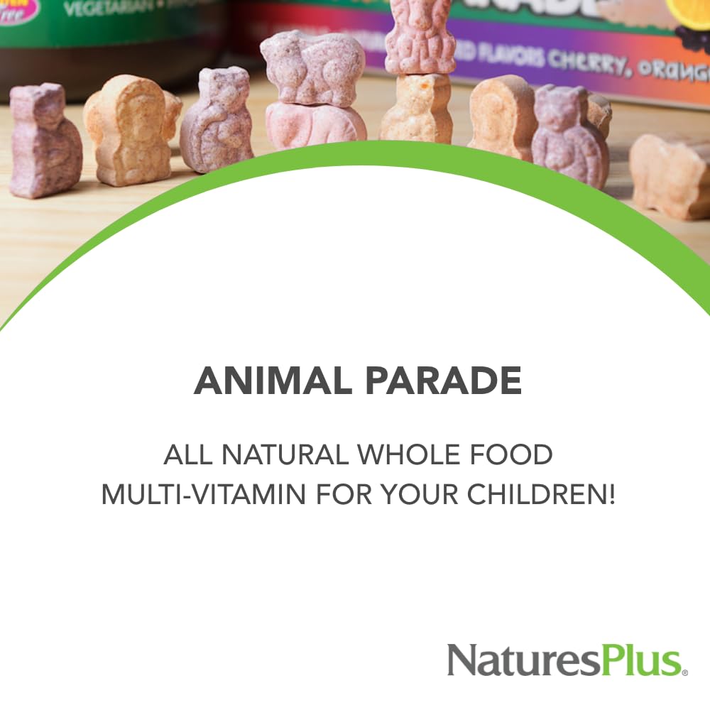 NaturesPlus Animal Parade MagKidz supplement back view with ingredients