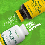 NaturesPlus Apple Pectin supplement side view with dosage details