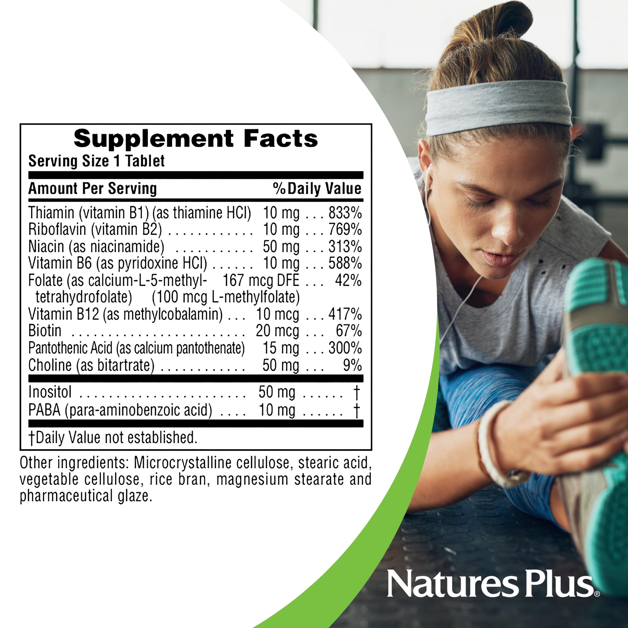 NaturesPlus B-Complex Supplement close-up of capsules