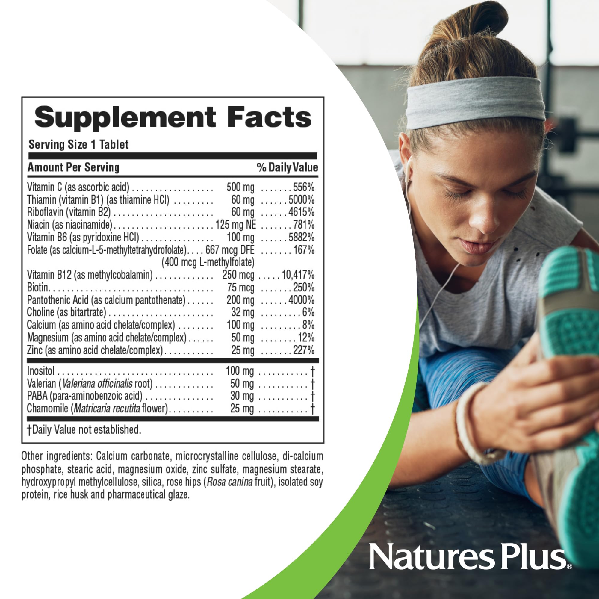 NaturesPlus B-Complex Vitamins packaging design
