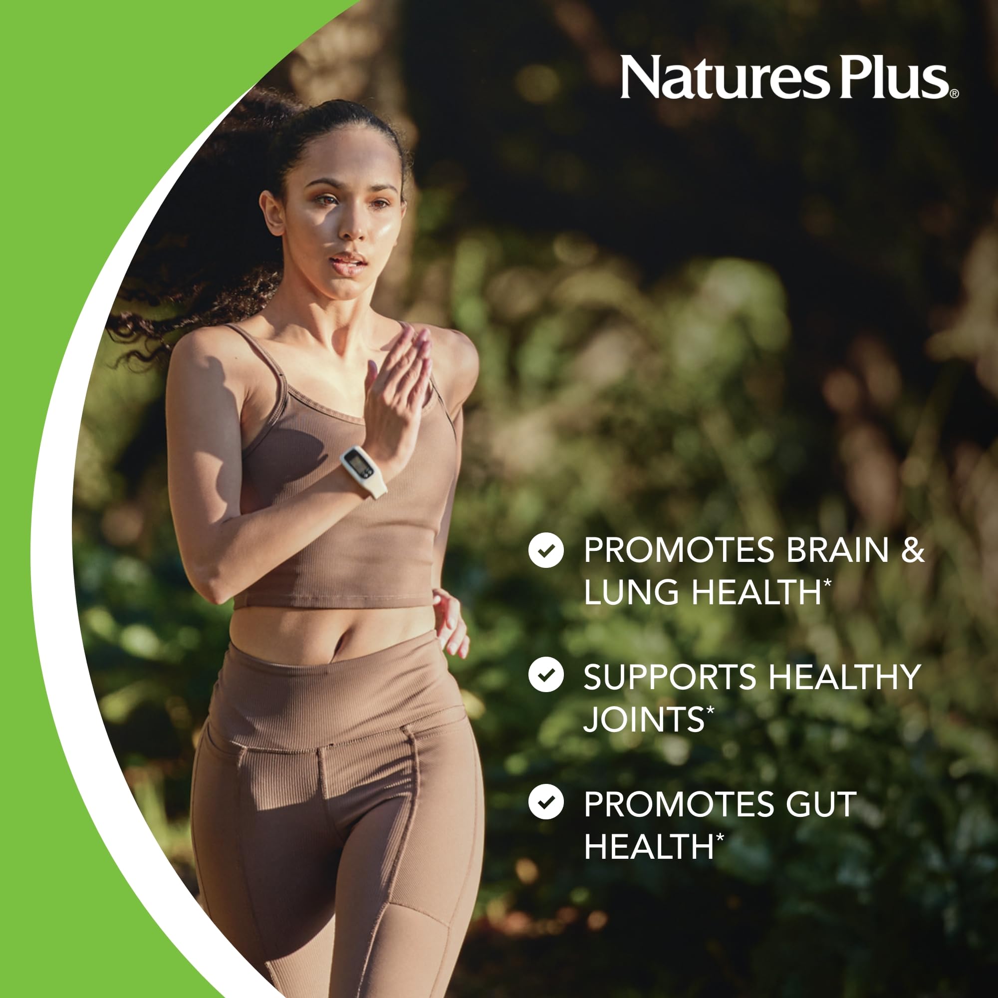 NaturesPlus Berberine 100g capsules on a wooden table