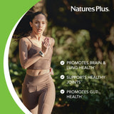 NaturesPlus Berberine 100g capsules on a wooden table