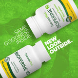 NaturesPlus Bioperine 10 black pepper extract capsules side view