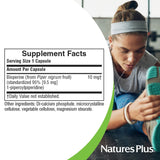 NaturesPlus Bioperine 10 black pepper extract capsules with measuring spoon
