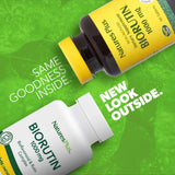 NaturesPlus Biorutin Rutin Supplement 500mg side view showing capsule details