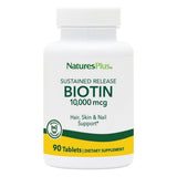 NaturesPlus Biotin 10,000 mcg supplement front view