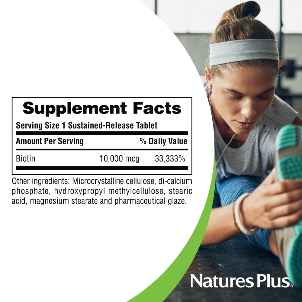 NaturesPlus Biotin 10,000 mcg supplement ingredients list