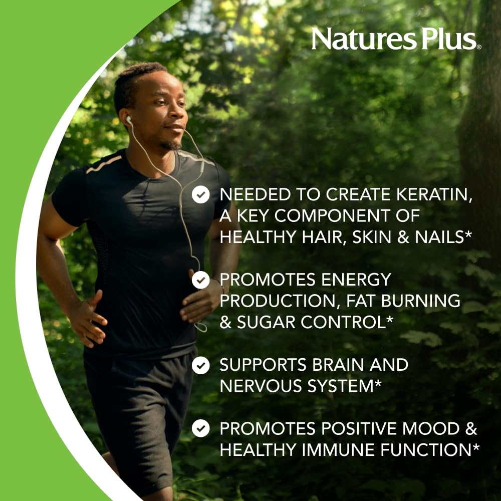 NaturesPlus Biotin 10,000 mcg supplement packaging