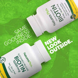 NaturesPlus Biotin 10,000 mcg supplement side view