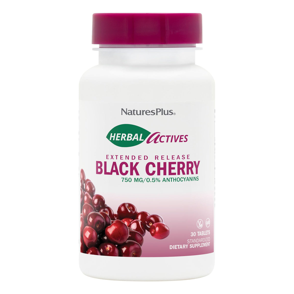 NaturesPlus Black Cherry Extended Release Tablets 90 Count front view