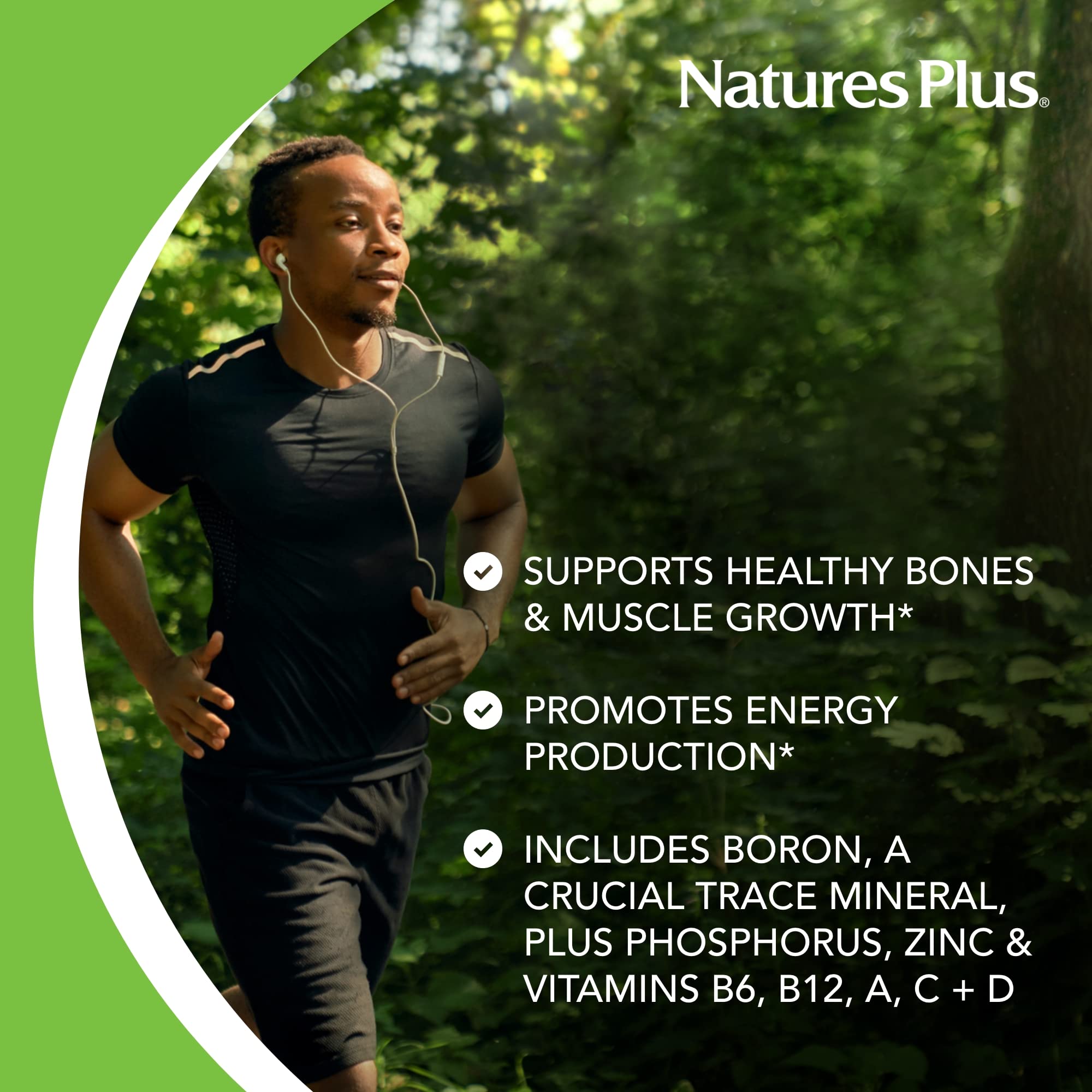NaturesPlus Bone Power Calcium Supplement 1000mg capsule close-up