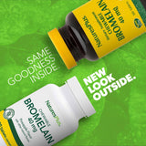 NaturesPlus Bromelain Supplement 40mg side view