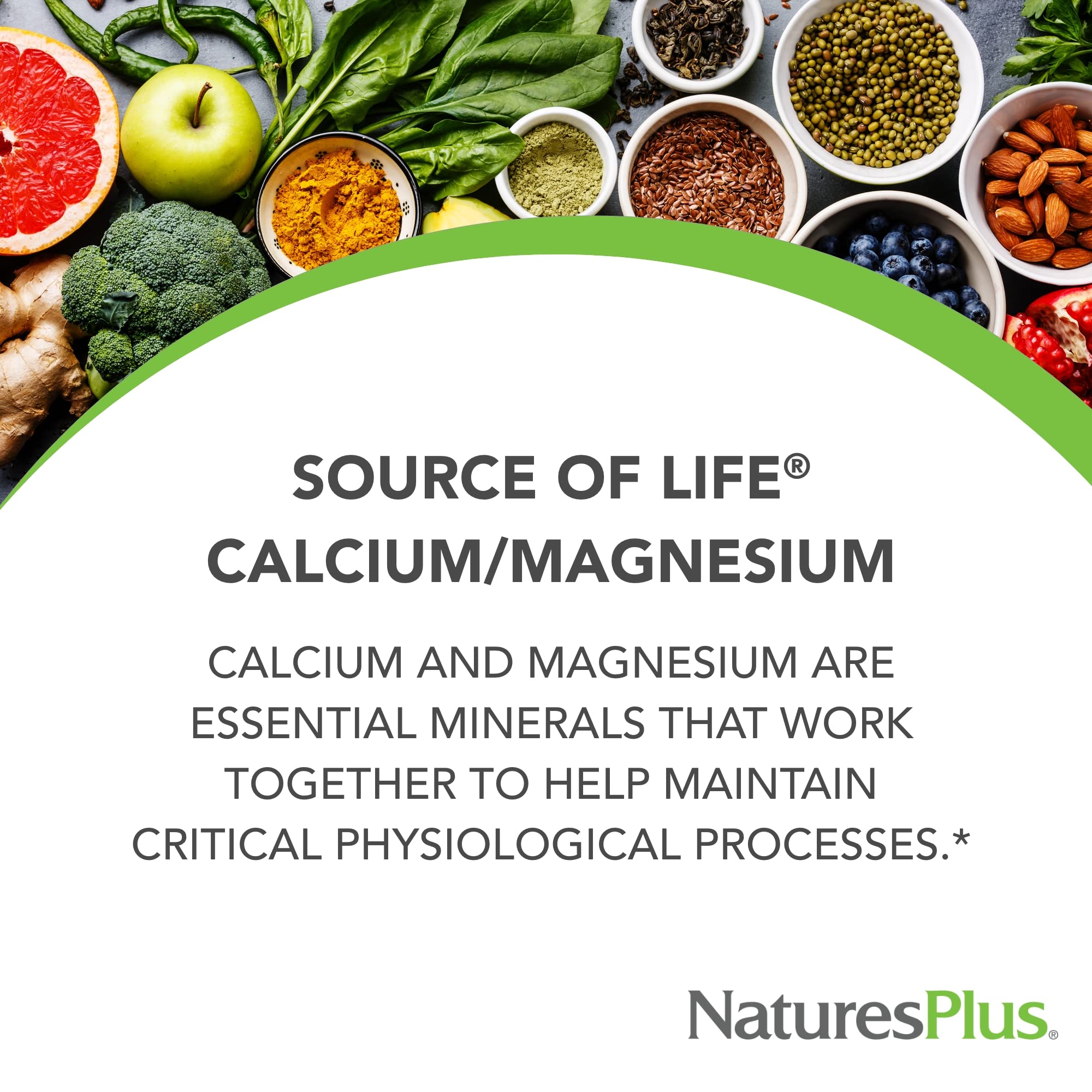 NaturesPlus Cal/Mag 500/250 Tablets packaging